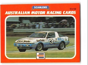 1986 Scanlens PETER FITZGERALD Mitsubishi Australian Motor Racing Card #19 (C) - Picture 1 of 2