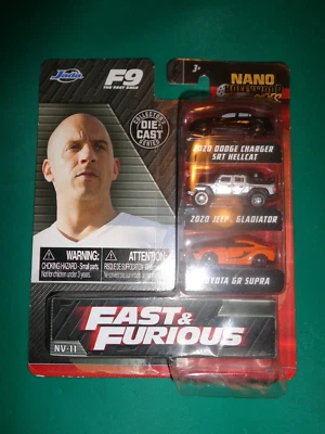 Jada Fast & Furious F9 Nano Hollywood Rides NV-11 Charger/Supra/Gladiator Mini's - Image 1 of 3