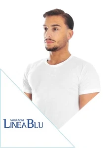 3 T-shirt Uomo LineaBlu, Maglietta Intima girocollo in puro Cotone Mezza Manica - Foto 1 di 1