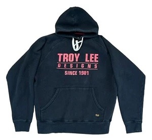 Troy Lee Designs Sudadera con Capucha Para Hombre Grande Negra Manga Larga Gráfico Pullover Sudadera - Imagen 1 de 9