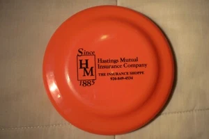 Hastings Mutual Insurance Company 7" Frisbee Flying Disc Orange Humphrey Flyer - Picture 1 of 3