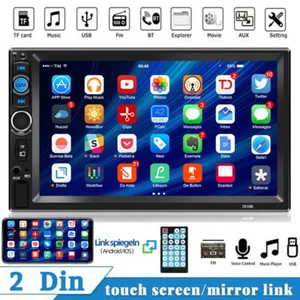 Autoradio stereo 7" doppio 2DIN Bluetooth FM USB SD AUX IOS/Android lettore MP5 - Foto 1 di 12