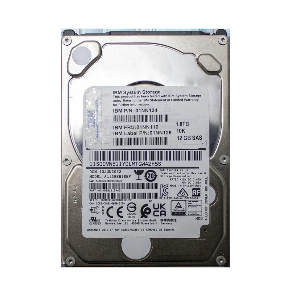 Toshiba AL14SEB18EP Hard Disk HDD SAS 1.8TB 2,5 " 12GBPS 10K RPM - Image 1 of 3