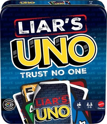 Liar’s UNO Card Game in Travel & Storage Tin for Adults, Kids, Families, Part... - Image 1 of 4