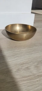 Handmade Antique 5.5" Brass Singing Bowl Spiritual Healing Yoga Signed On Bottom - Picture 1 of 4