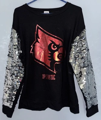 Top Victoria’s Secret Rosa Universidad de Louisville Cardinals Mujer’s Lentejuelas M Foto 1 de 3