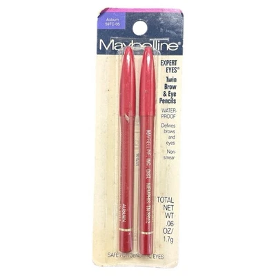 Maybelline Expert Eyes Twin Brow & Eye Pencils Auburn • Vintage NOS • Rare HTF - Image 1 of 2