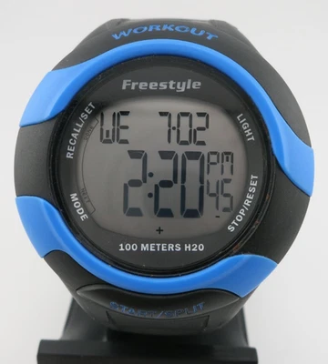 Relógio Digital Freestyle Workout 2.0 Preto e Azul - 101182 - Nova Bateria - Imagem 1 de 4