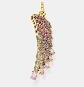 Colgante Thomas Sabo Ala Colibrí Arco Iris Chapado en Oro Amarillo 18ct PVP £200 - Imagen 1 de 6