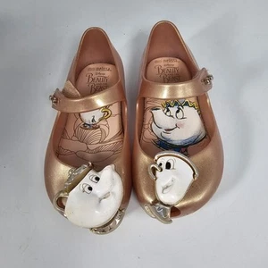 MINI MELISSA Disney La Bella y la Bestia Zapatos Planos Talla 7 Niño Pequeño - Imagen 1 de 11