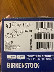 Birkenstock Salina 40 Cuero Gracioso Coral Melocotón Regular - Imagen 1 de 3