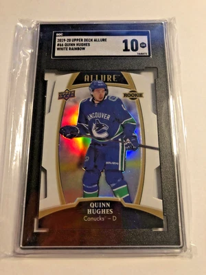 2019-20 Upper Deck Allure QUINN HUGHES #66 Rookie White Rainbow SGC 10 - Image 1 of 2