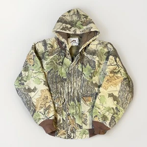 Vintage Duxbak Realtree Camo Hunting Jacket Hooded Large Outdoor USA 90’s - Picture 1 of 19