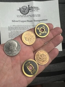 🔥JOHNSON Copper Silver Brass-EXTREMELY RARE Collectible Coin Magic🔥 - Picture 1 of 3