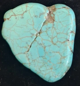 Turquoise Free-form Palm Stone Nugget Reike 67 Carat Bead - Picture 1 of 2