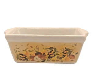 VTG Ceramic Bread Cake Mini Pan Apples Grapes Fruit Oven Microwave Safe - Picture 1 of 5