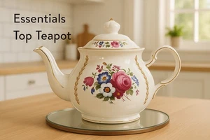 Sadler Teekanne Made in England Rose Floral mit Goldrand Porzellan Teekanne Vintage - Bild 1 von 10