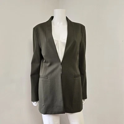 Blazer Banana Republic Talla M Chaqueta Ponte Verde Oliva Oscuro Oficina Carrera Nuevo con Etiquetas Foto 1 de 4