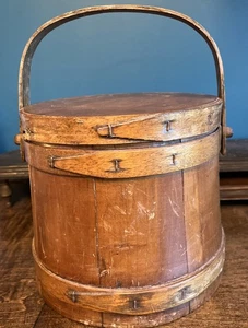 Cubo de hielo de madera estilo Firkin vintage años 50 Jerywil forrado en el interior - Imagen 1 de 10