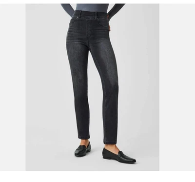 NWT Spanx Ankle Straight Leg Denim Jeans 20355R - Vintage Black SZ-3X - Image 1 of 4