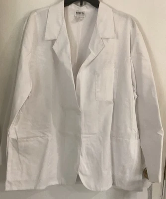 White Swan Meta Fundamentals Womens M White 33" Button Up Lab Coat 15000-011-M - Image 1 of 4
