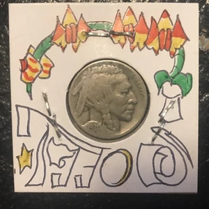 🦬 1930 S 5c Indian Head U. S. A. Buffalo Nickel 🇺🇸 Fancy Automobiles Era 🚚 - Picture 1 of 8