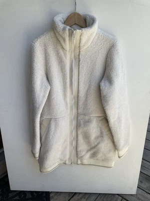 Athleta Tugga Coat Womens Size Medium Sherpa Coat Natural - Image 1 of 4