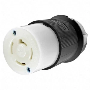 HUBBELL HBL7413GCB LckCon,Strt;20 A;Blk; White,Nyl,Non-NEMA 3D248 - Picture 1 of 1