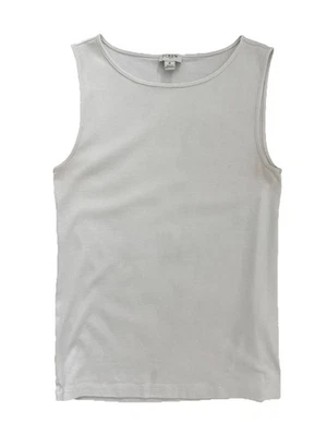 J. Camiseta sin mangas Crew de algodón blanca con cuello redondo para mujer, pequeña, usada en excelente estado Foto 1 de 4