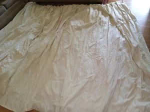 Par de cortinas plisadas de damasco floral crema hechas a medida de gran tamaño 108" x 92" - Imagen 1 de 7
