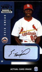 2002 Select Rookies & Prospects #34 ESIX SNEAD New York Mets AUTO RC EX-NM - Bild 1 von 4
