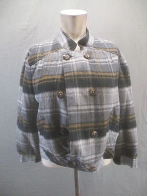 Chaqueta corta Worthington talla M para mujer multicolor botones a cuadros bolsillos 132 Foto 1 de 4