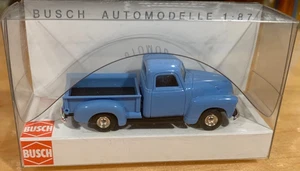 Seltener Busch HO 1/87 1950 Chevrolet Pick-Up Truck hellblau #48200 Neu in OVP - Bild 1 von 4