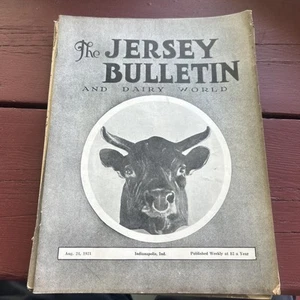The Jersey Bulletin Dairy World Magazin 24. August 1921 - Abschied Sammlung - Bild 1 von 24
