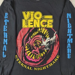 Vintage Vio-Lence Eternal Nightmare Sweatshirt Langarm Herren Größe Large schwarz - Bild 1 von 6