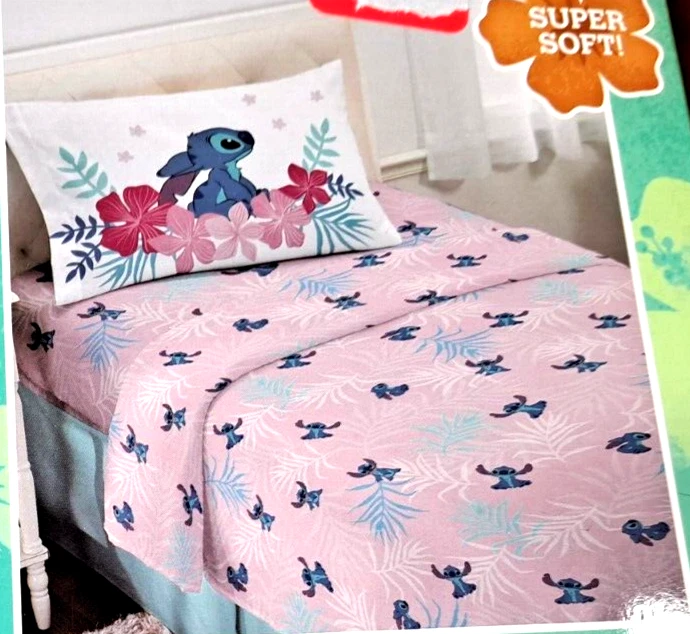 Conjunto de lençóis infantis Disney Lilo & Stitch Paradise Dream 4 peças. Fronha menina nova - Imagem 1 de 4