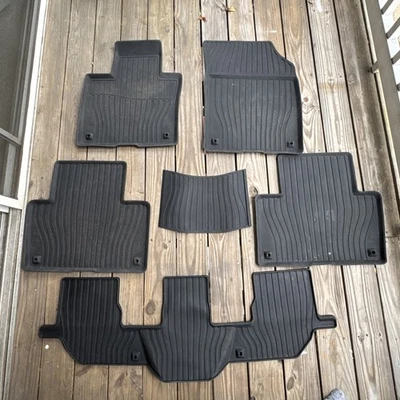 2015-2026 VOLVO XC90 Rubber FRONT Rear 3rd Full FLOOR MAT SET OEM - Image 1 of 4