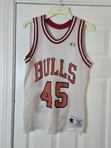 Vintage Michael Jordan #45 Champion Chicago Bulls Trikot Weiß Herren 36 (S) NBA - Bild 1 von 5