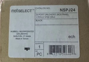 Hubbell NSPJ24 C5E Netselect Panneau de brassage jack 24 ports, neuf livraison gratuite - Photo 1/1