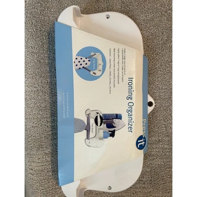 Press It Ironing Board Organizer Wall Mount Storage Holder Rack White - Image 1 of 2