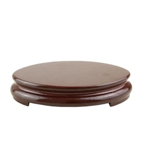 Oval Holzsockel Räuchergefäß Teekanne Sockel Display Ständer Serviertablett Zuhause - Bild 1 von 16