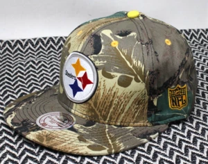 Pittsburgh Steelers Mitchell & Ness CAMO ADJUSTABLE CAP RARE STYLE NEW - Picture 1 of 4