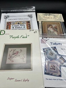Cross Stitch Patterns Lot SLQ Freda’s Lavender Lace Countess Mixed Lot Of 4 - Picture 1 of 10