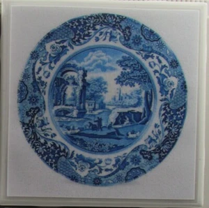 Ceramic Tile Coaster - Blue Willow - Set of 1 (Buy 3 Sets - Get 1 Set Free) 1 B - Picture 1 of 5