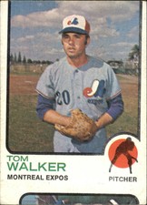 1973 Topps Montreal Expos Baseball Card #41 Tom Walker RC - GOOD
