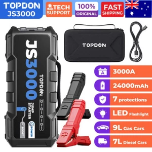 TOPDON JS3000 3000A Jump Starter Portable Battery Booster Jumper Box Power Bank - Picture 1 of 12