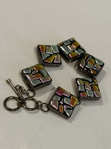 Sterling Silber 925 Panel Gliederarmband B16 - Bild 1 von 9