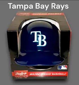 CASCO DE BATEO DE BÉISBOL MINI TAMPA BAY RAYS con SOPORTE DE EXHIBICIÓN Y MARCADOR 💥 - Imagen 1 de 7