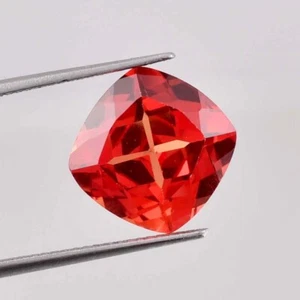 Flawless 11 x 11 mm Natural Orange Sapphire 8.25 Ct (GIT Certified) Loose Gems - Picture 1 of 7