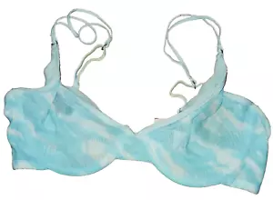 NO BOUNDARIES AQUA WHITE UNDERWIRE BRA WOMENS SIZE 36C - Picture 1 of 2